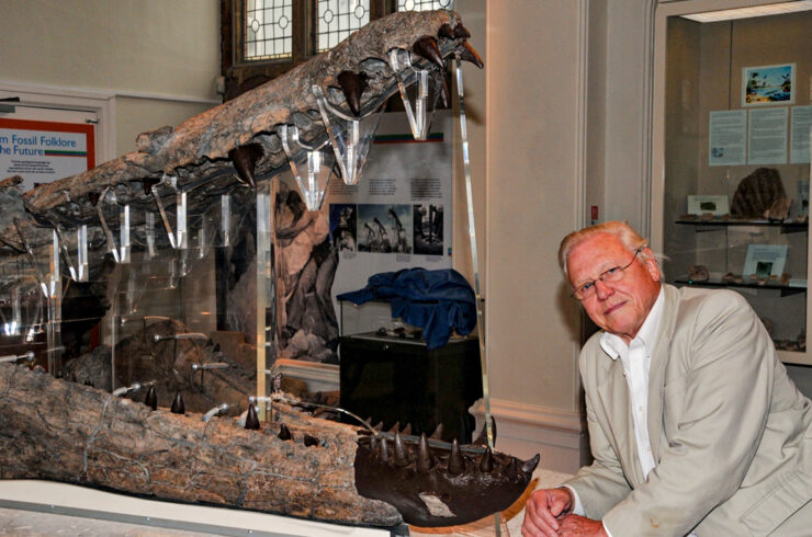 Pliosaur and Sir David Attenborough