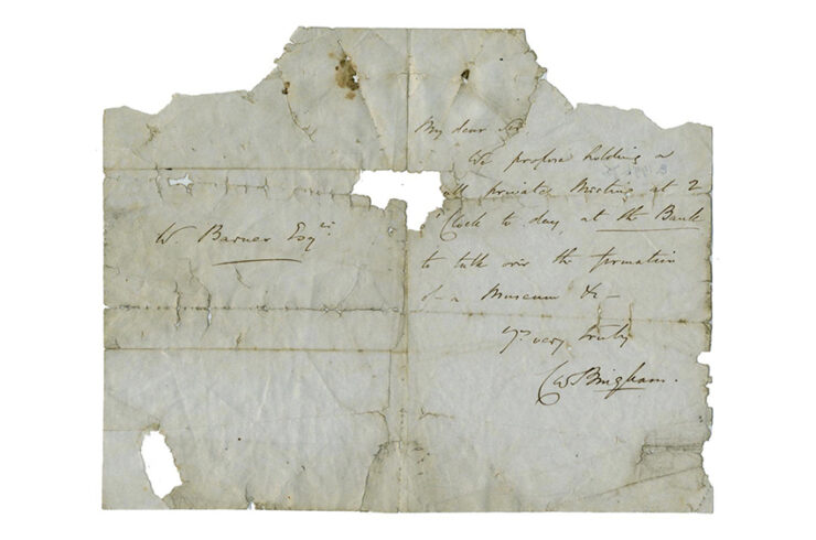 Founding of the Museum Letter