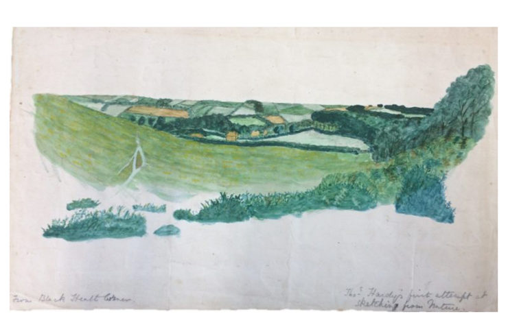 Hardy’s childhood attempt at painting the landscape